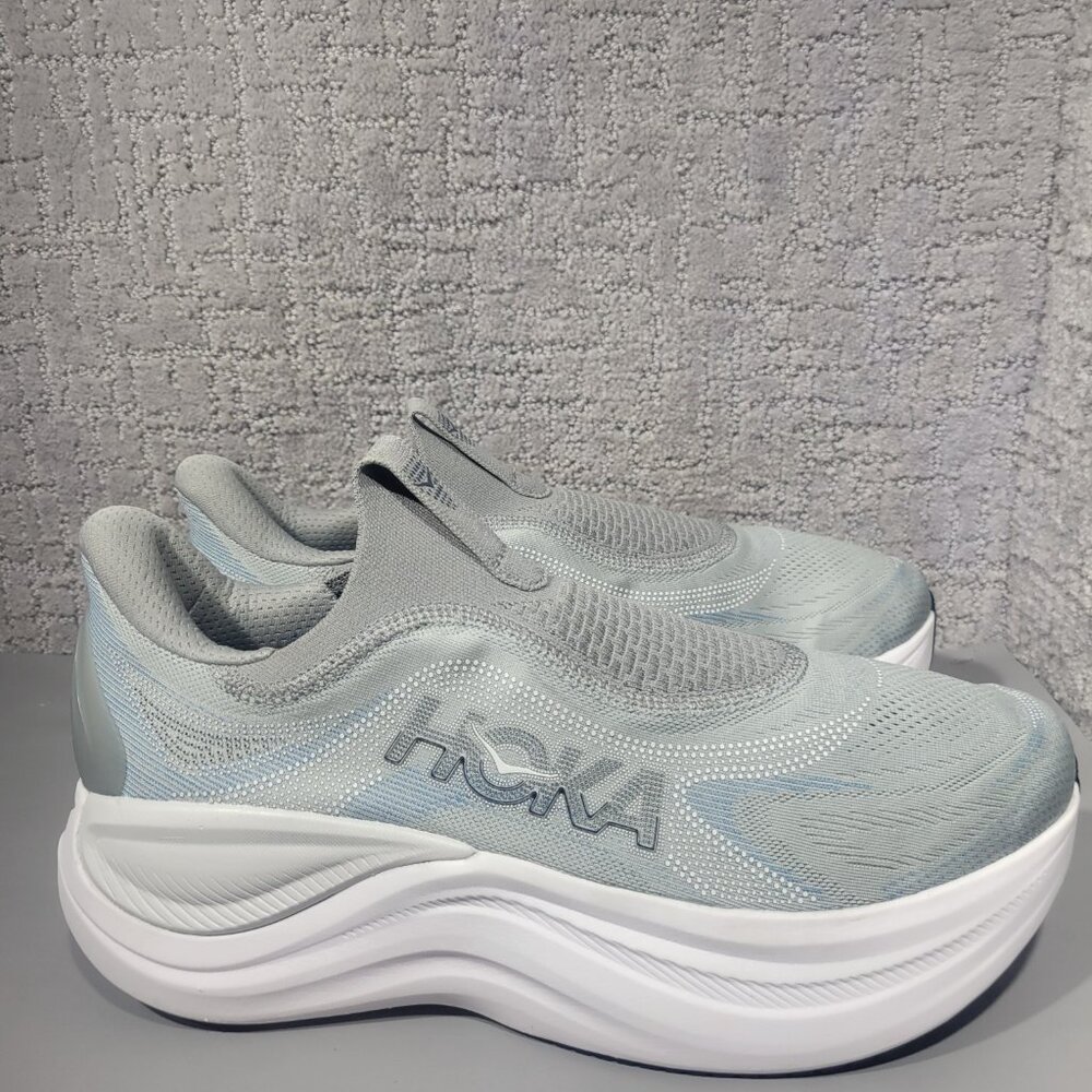 Hoka One One Skyward Laceless Men's Size US 8D Gray Athletic Running Sneakers. - Picture 4 of 12
